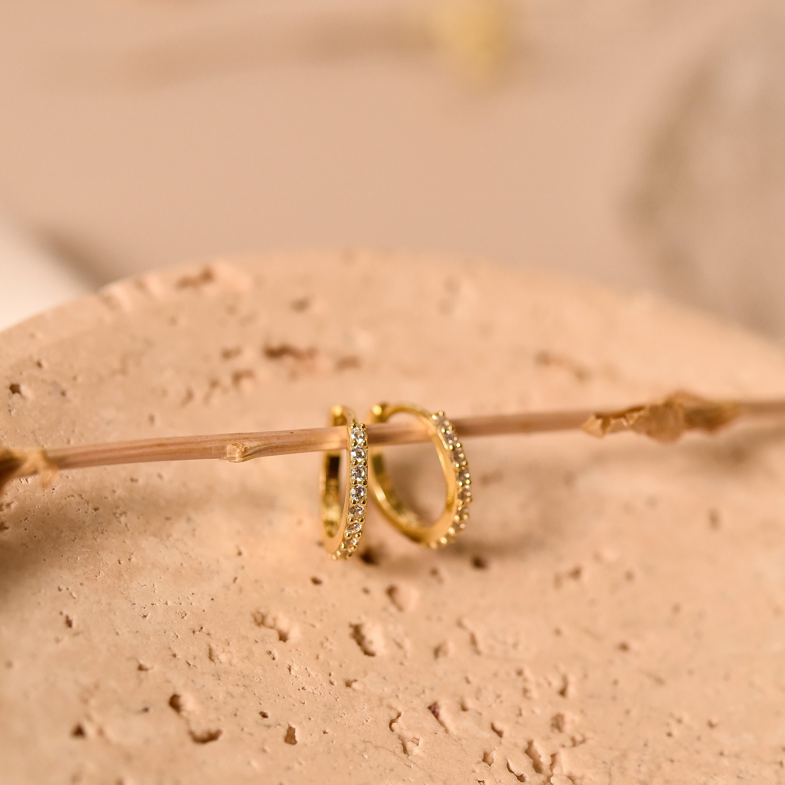 18K Gold Hoop Earrings