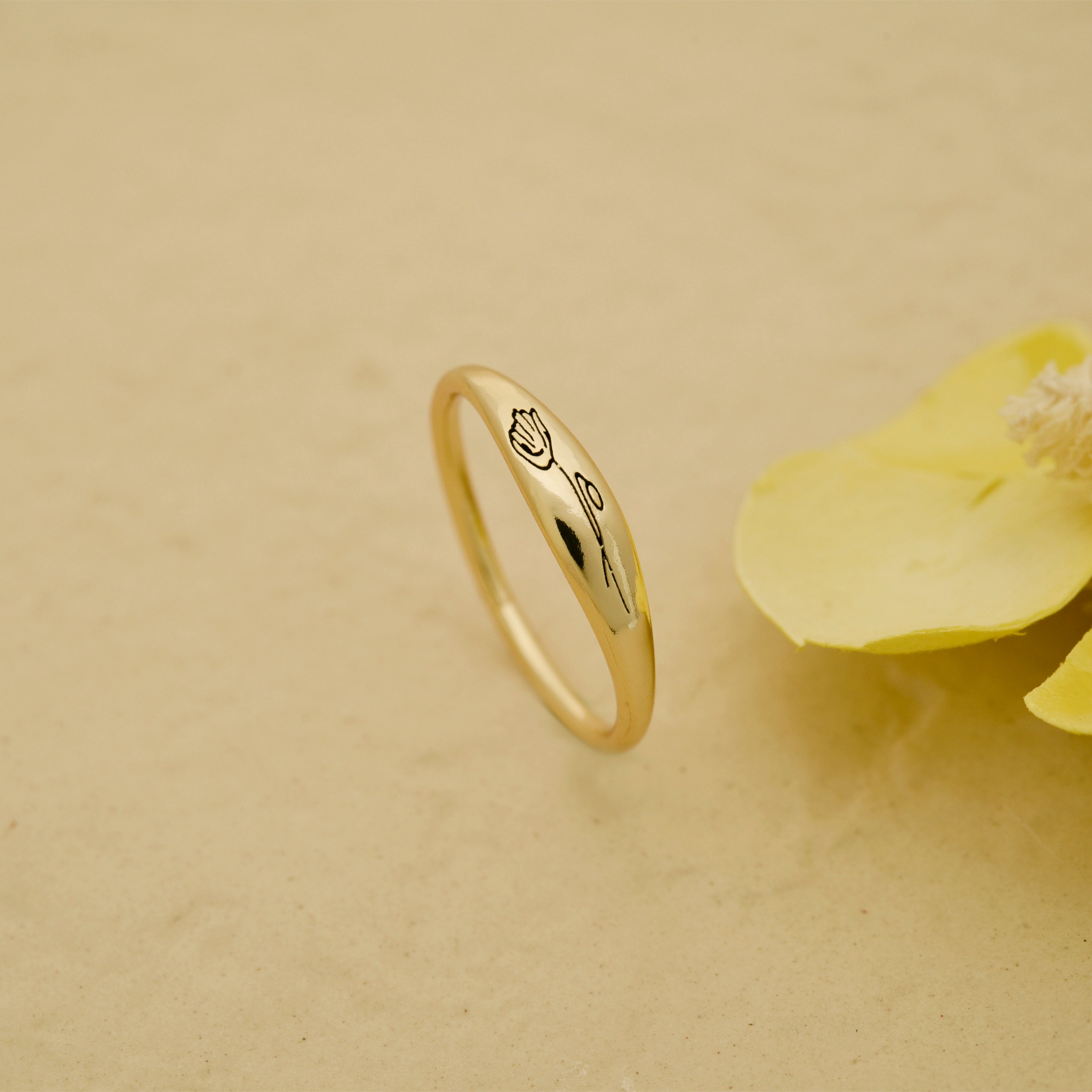 Personalized Stacking Birth Flower Ring
