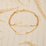 Personalized Double Name Bracelet