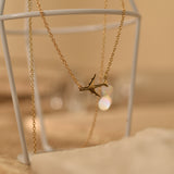 Gold Airplane Necklace