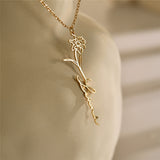 Birth Flower Name Necklace-3