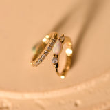 Opal Huggie Hoop Earring