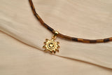 Gold Sun Pendant Necklace-1