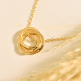 Linked Circled Necklace-3