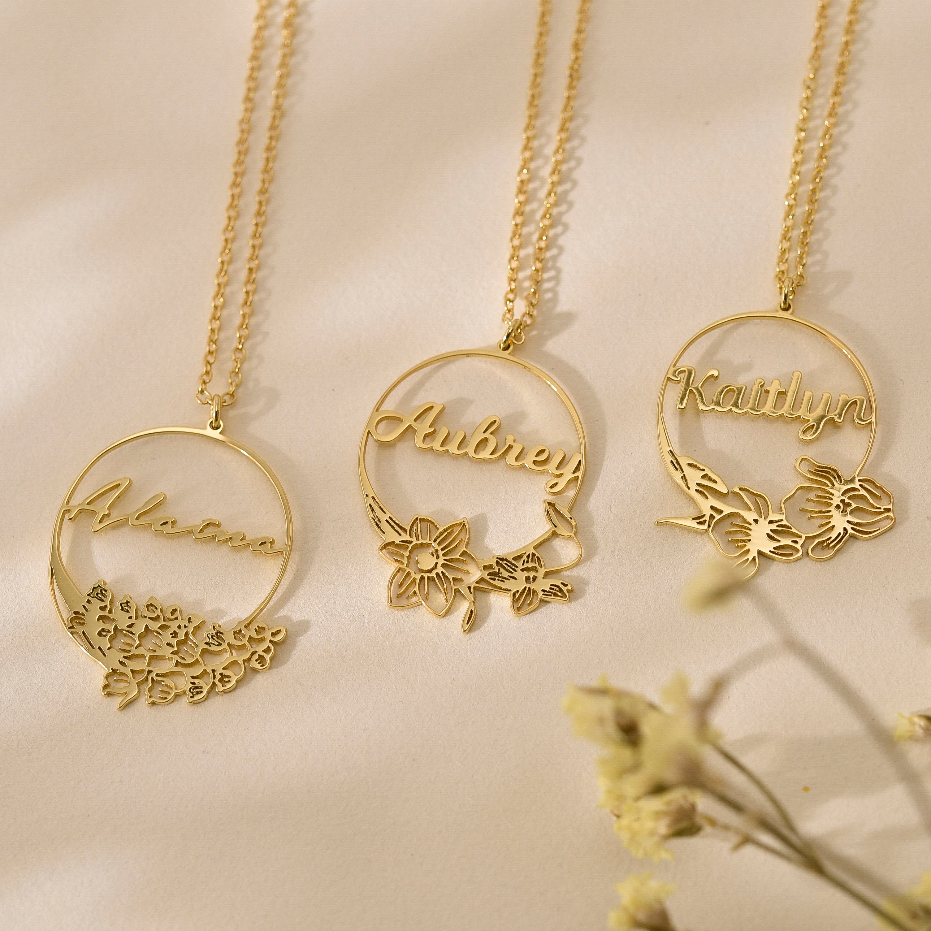 Personalized Birthflower Necklace