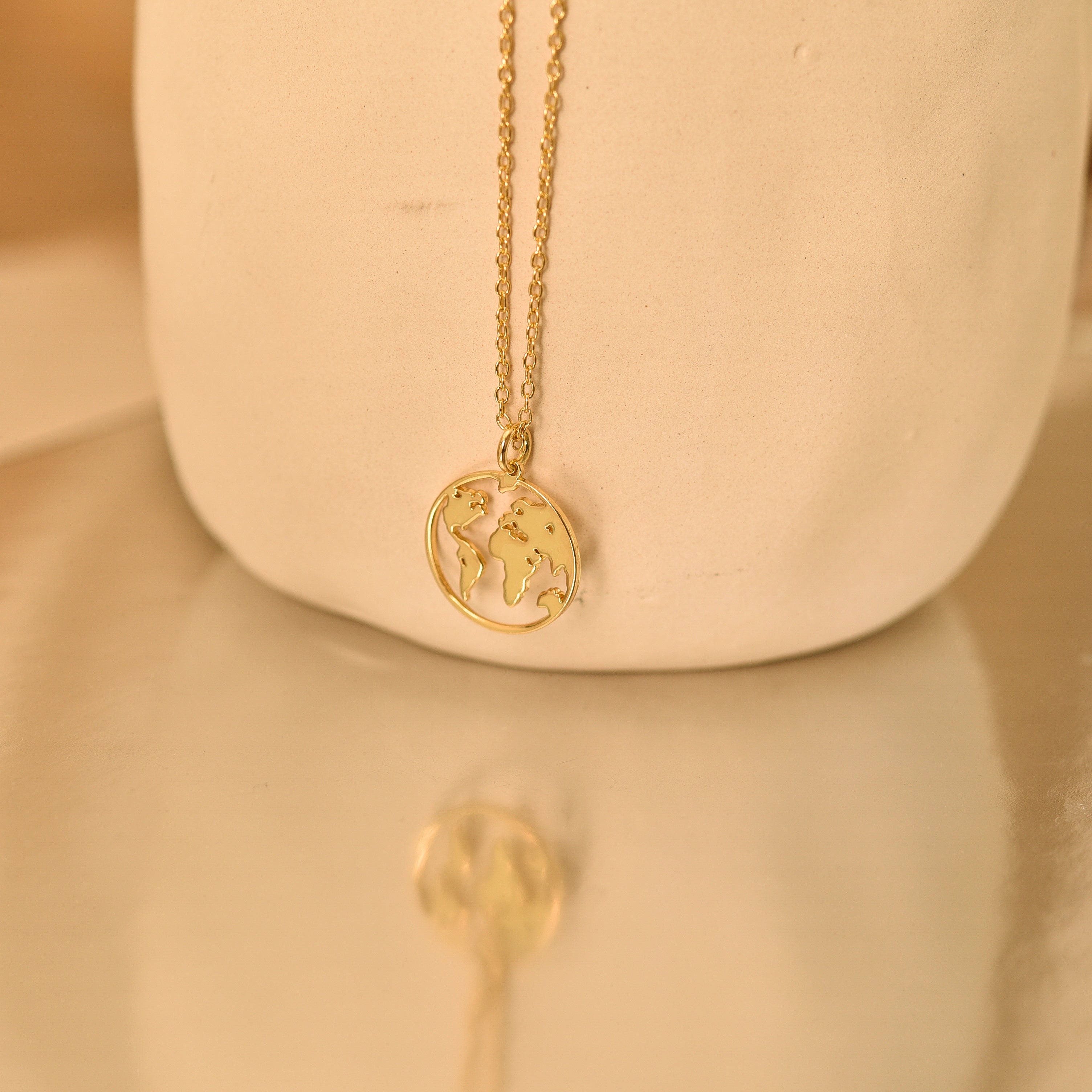 World Map Necklace