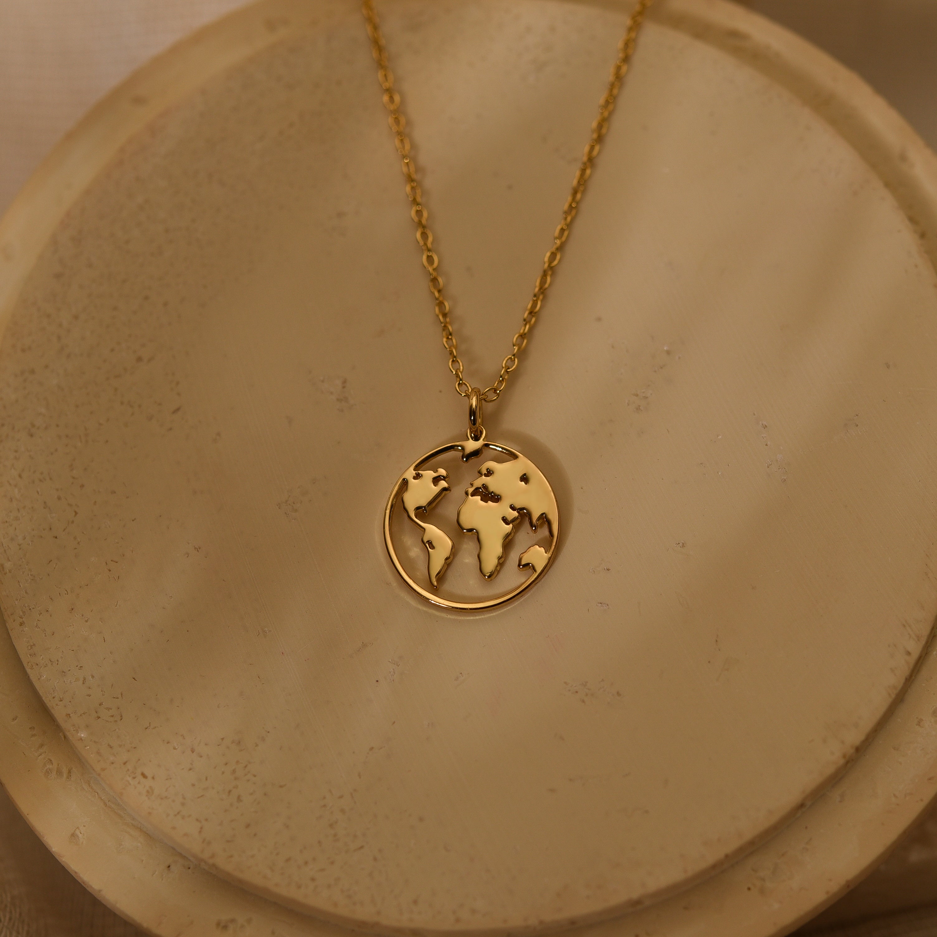 World Map Necklace