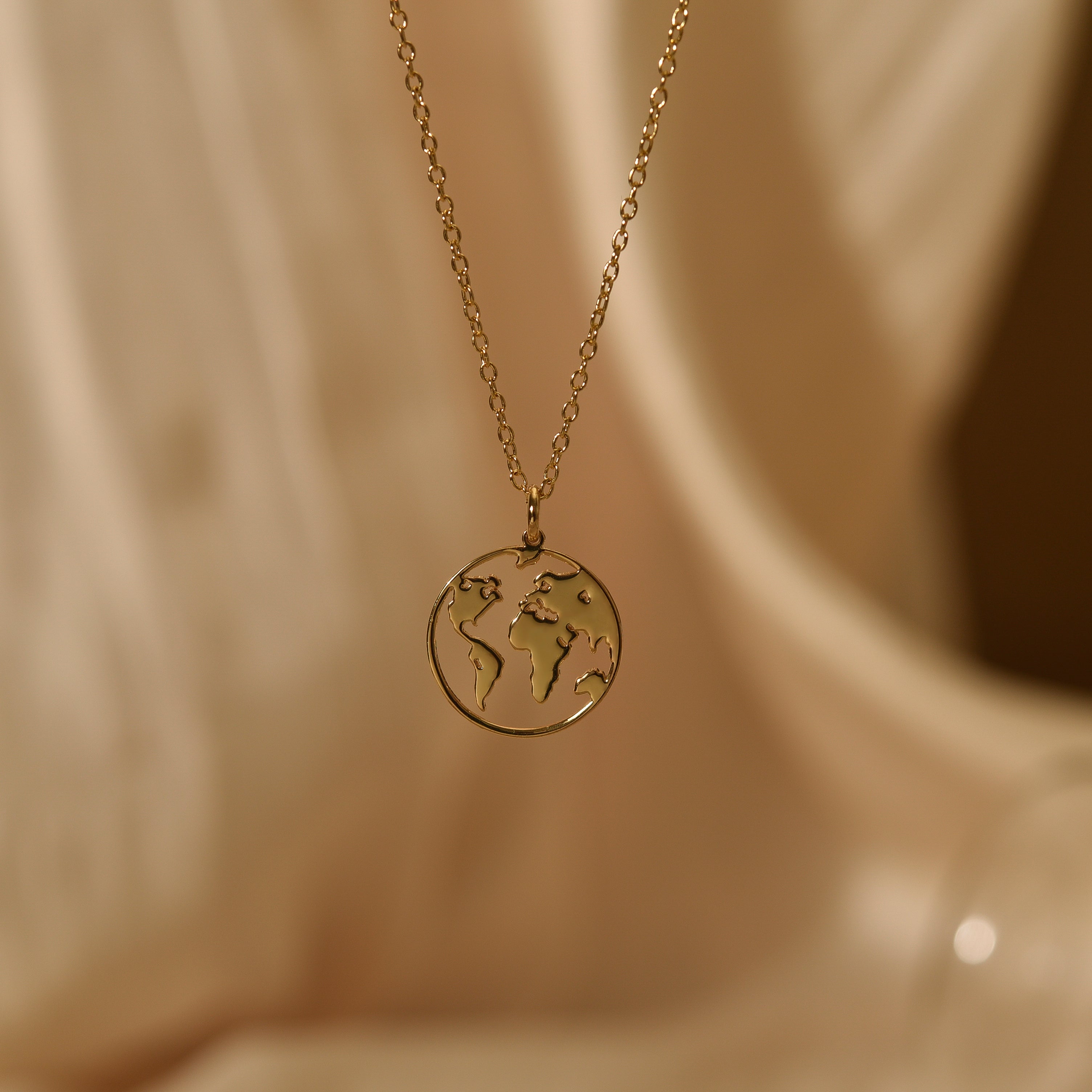 World Map Necklace