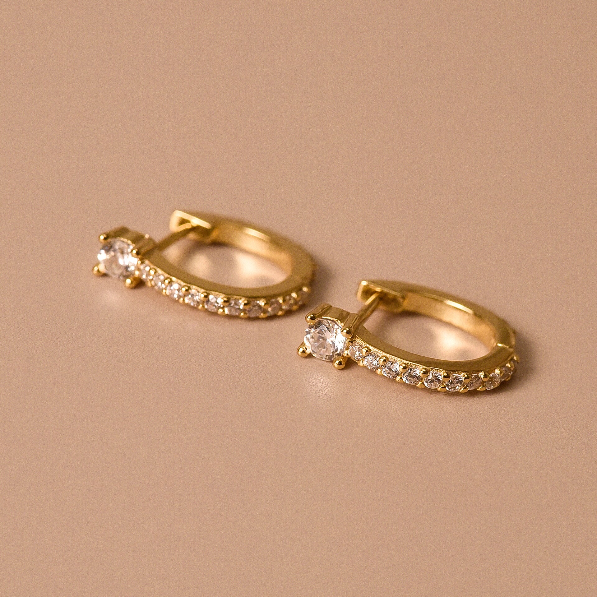 Pave Hoop Earrings