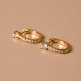 Pave Hoop Earrings