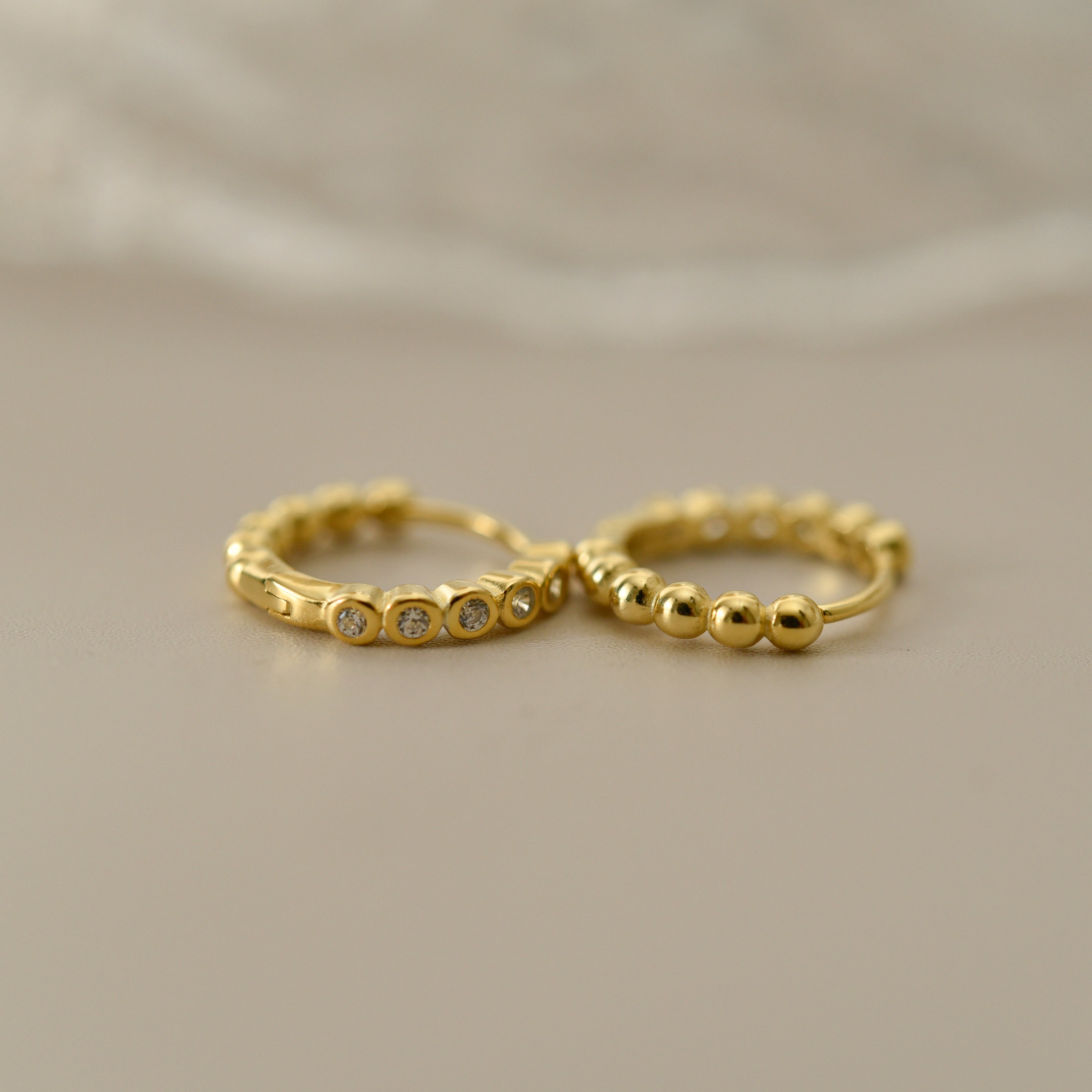 Beaded Huggie Earrings