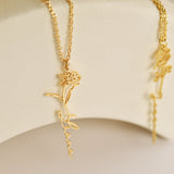 Birth Flower Name Necklace-4