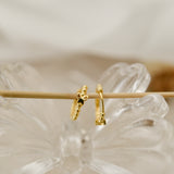 Butterfly Beaded Huggie Earrings