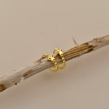 Butterfly Beaded Huggie Earrings