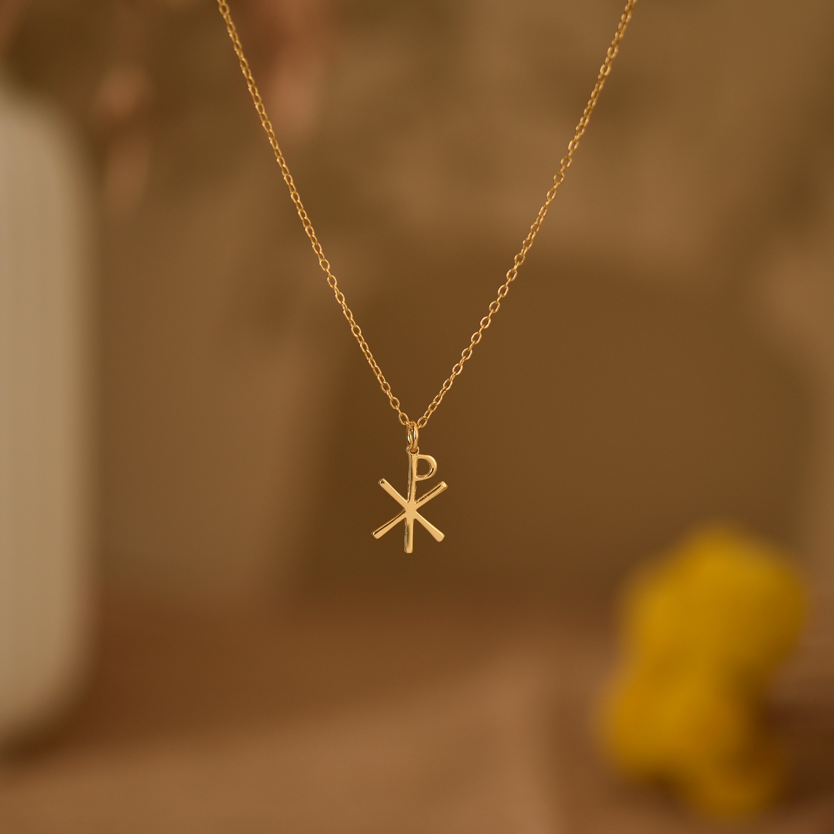 Chi Rho Cross Necklace