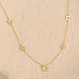 Clove Five Leaf Gold Necklace