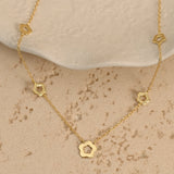 Clove Five Leaf Gold Necklace