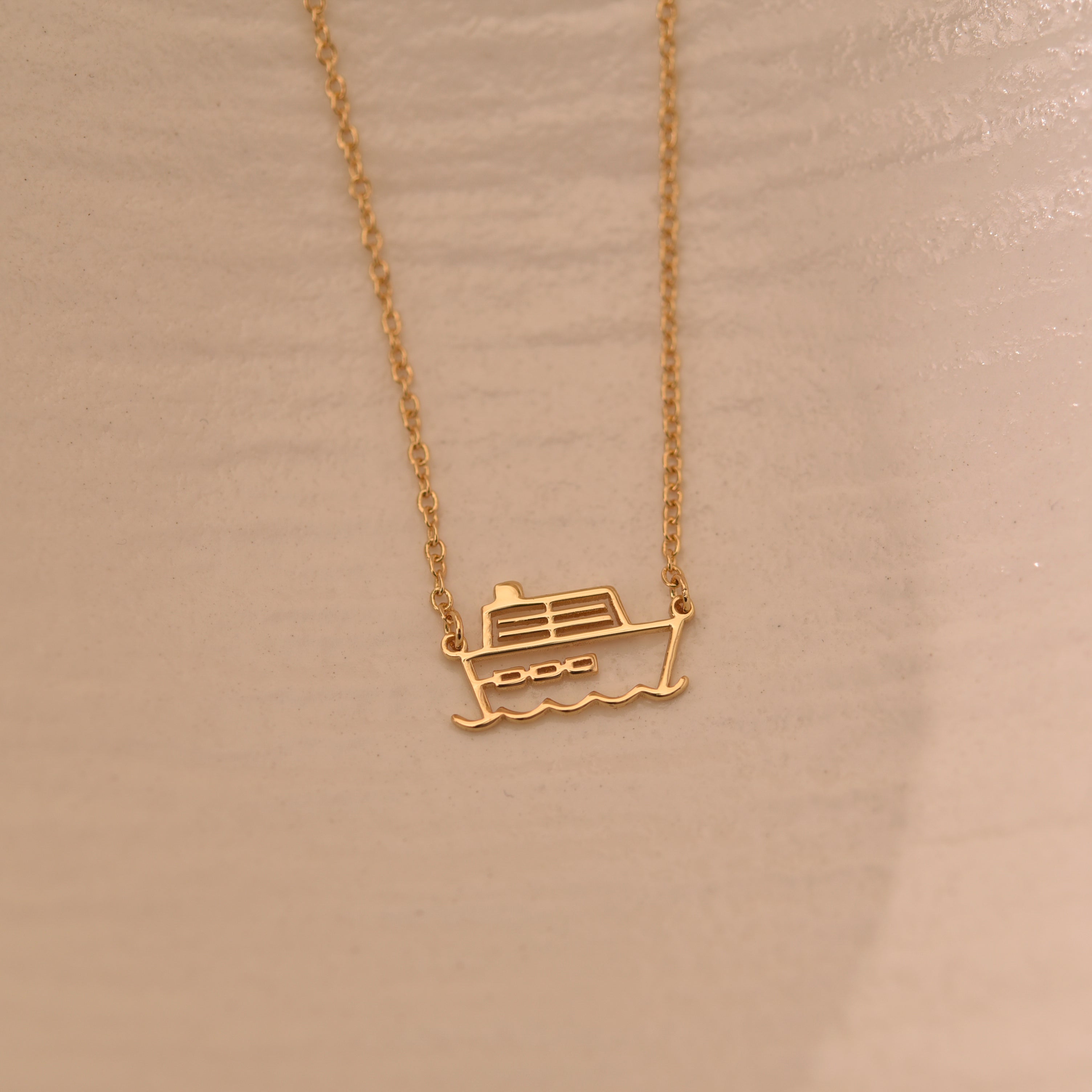 Gold Cruise Ship Necklace