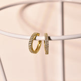Dainty Pavé Huggie Hoops