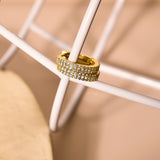Dainty Pavé Huggie Hoops