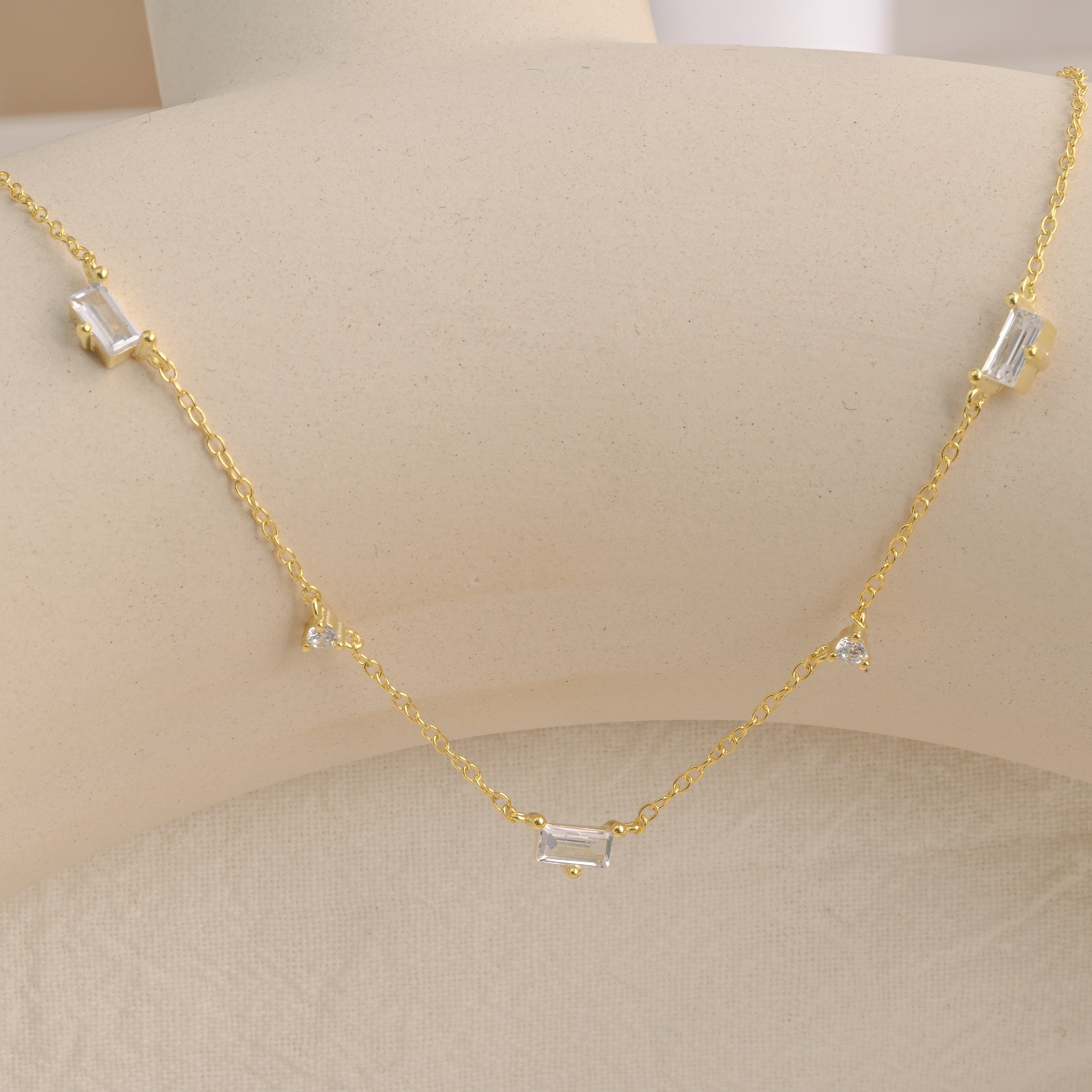 Diamond Station Necklace