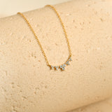 Gold Diamond Wave Necklace