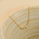 Gold Diamond Wave Necklace