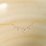 Gold Diamond Wave Necklace