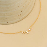 Gold Diamond Wave Necklace