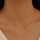 Gold Diamond Wave Necklace