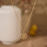 Gold Compass Necklace