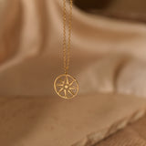 Gold Compass Necklace