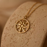 Gold Compass Necklace