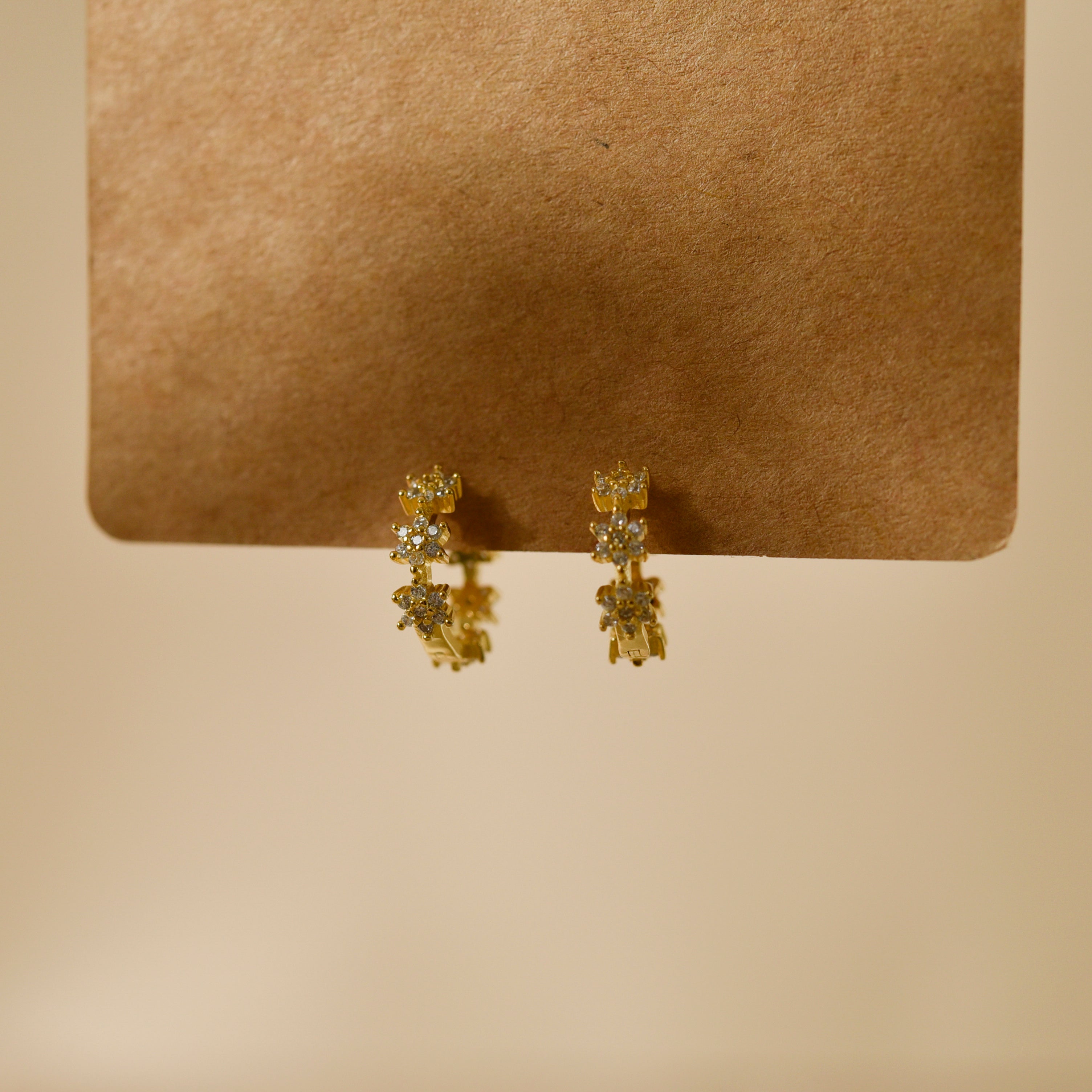 Gold Star Burst Earrings