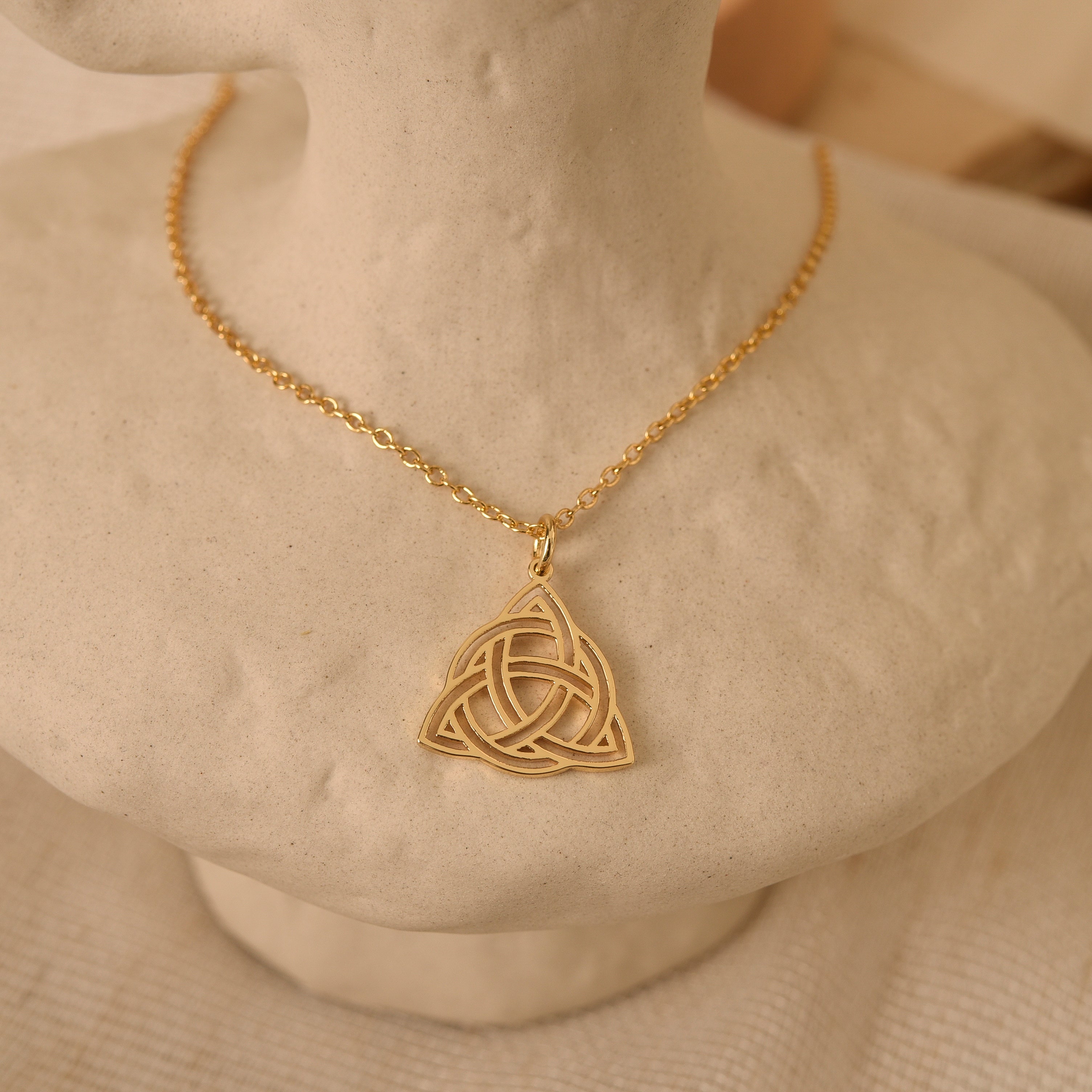 Gold Triquetra Necklace