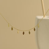 Gold Leaf Choker Necklace