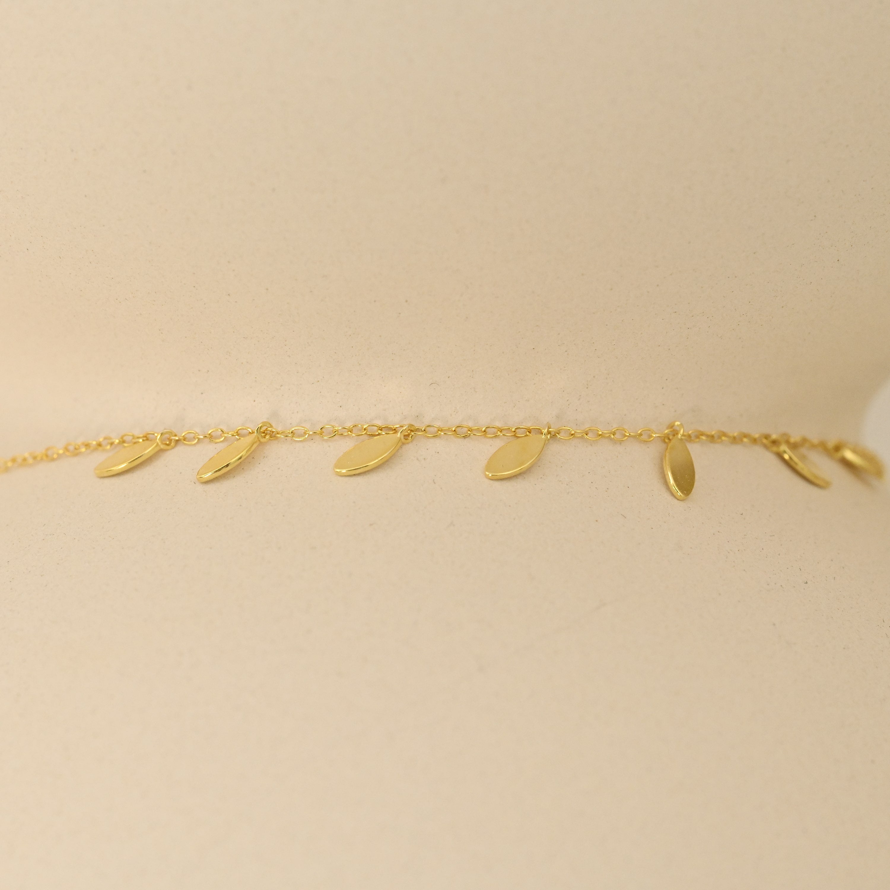 Gold Leaf Choker Necklace