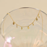 Gold Leaf Choker Necklace