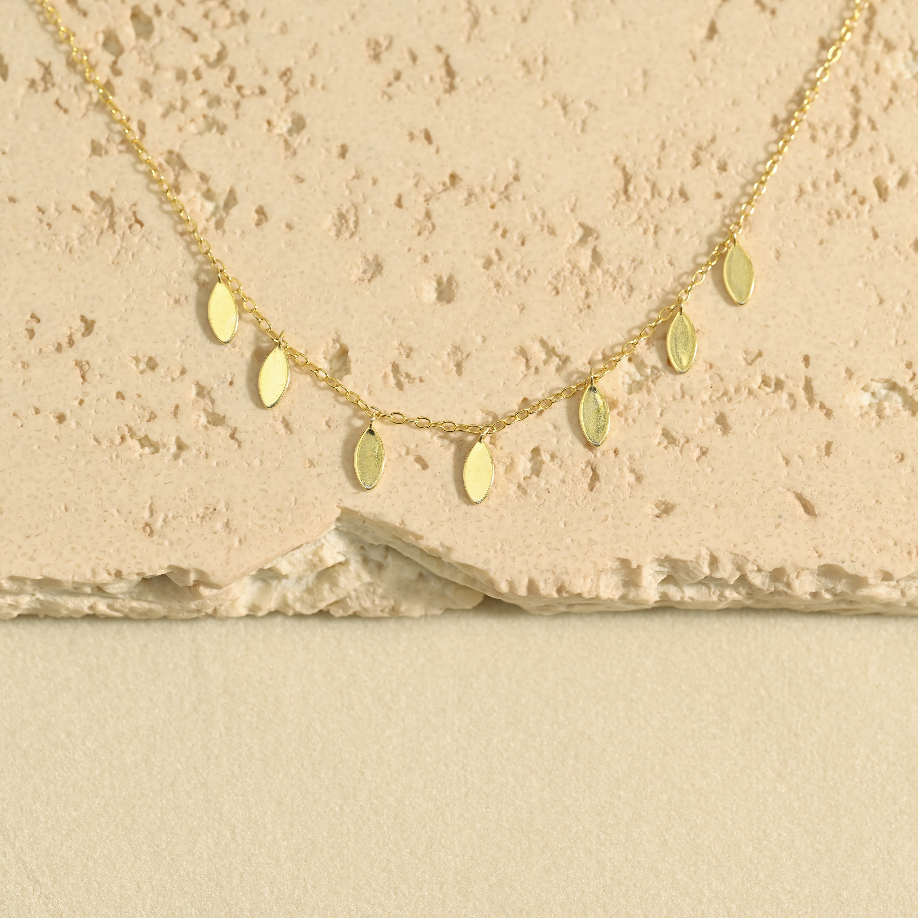 Gold Leaf Choker Necklace