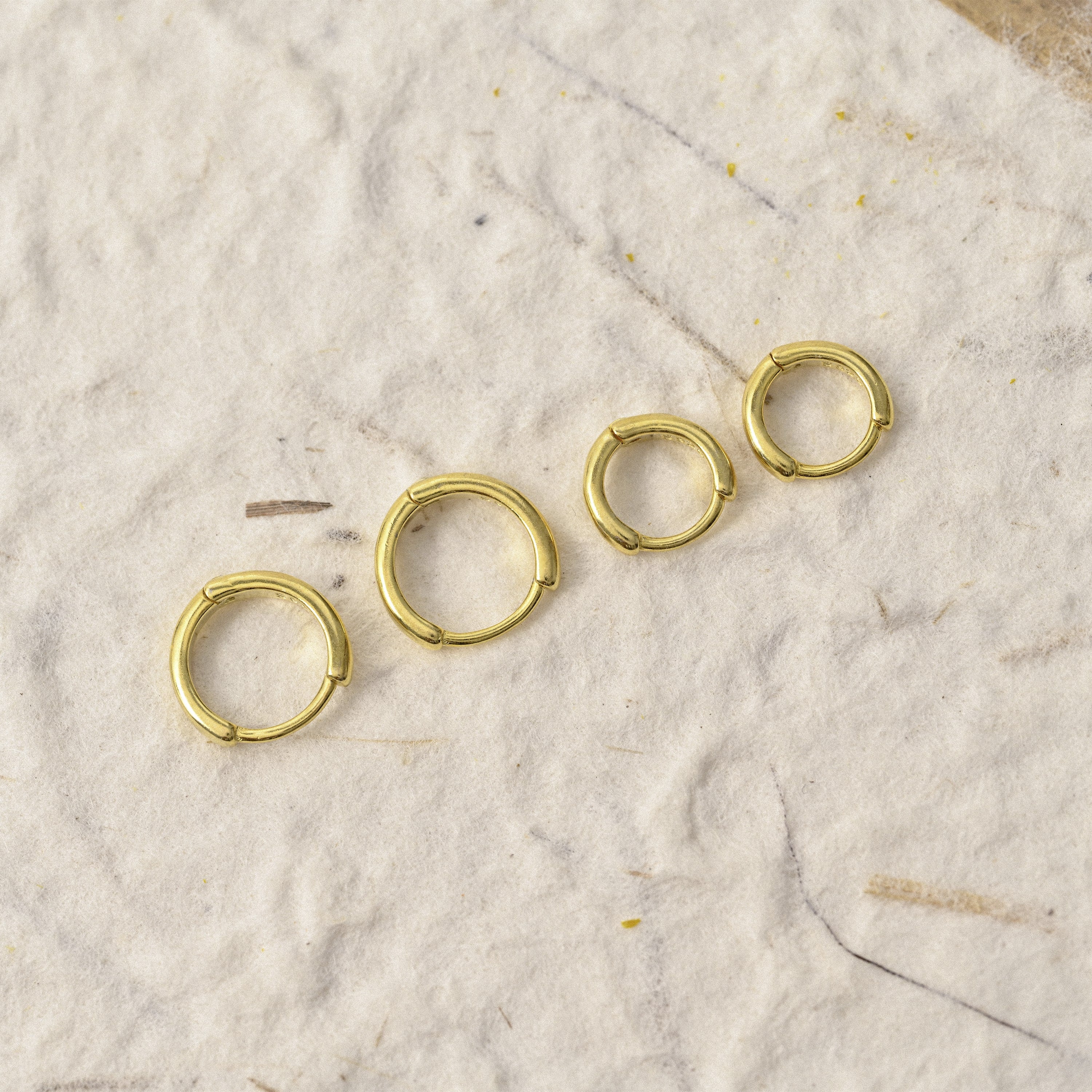 14k Gold Simple Hoop Earrings