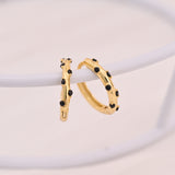 Pave Diamond Huggie Hoop Earrings