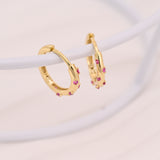 Pave Diamond Huggie Hoop Earrings