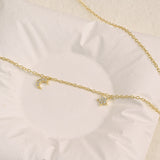 Moon and Star Charm Necklace