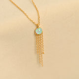 Opal Tassel Necklace