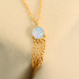 Opal Tassel Necklace