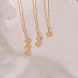 Personalized Paw Print Name Necklace