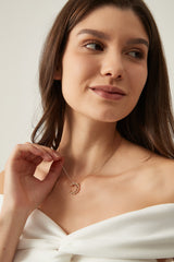 Pearl Crescent Moon Necklace-4