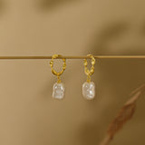 Pearl Hoop Earrings