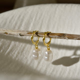Pearl Hoop Earrings
