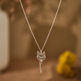 Personalized Origami Wolf Necklace